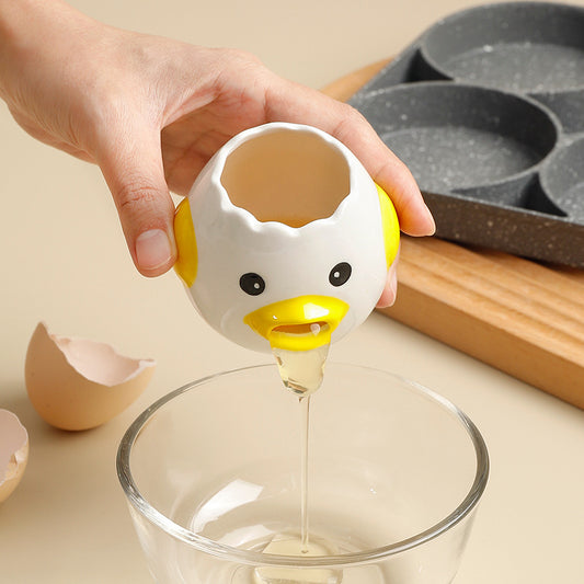 Ceramic Small Egg White Yolk Separator Creative Filter Tool